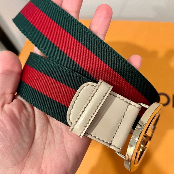 Gucci Web belt with G buckle - Picture 6 of 8